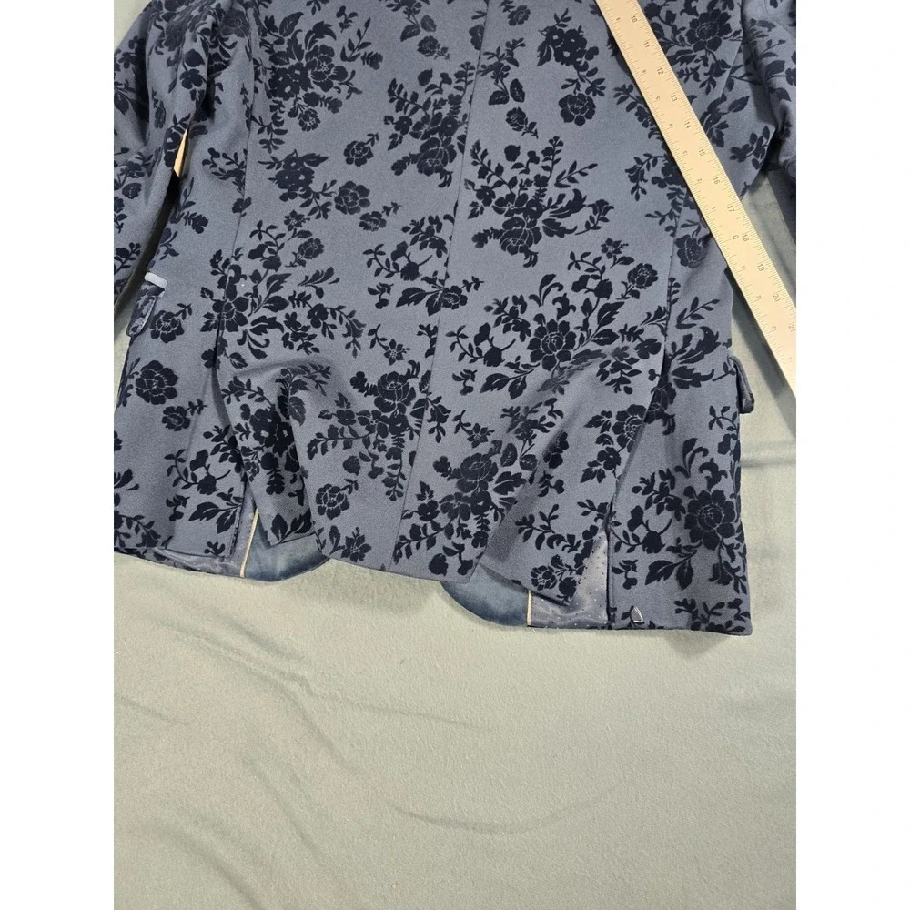 NWT J Ferrar Stretch Slim Fit Blue Floral Suit Tuxedo Evening Formal 38 REG $168